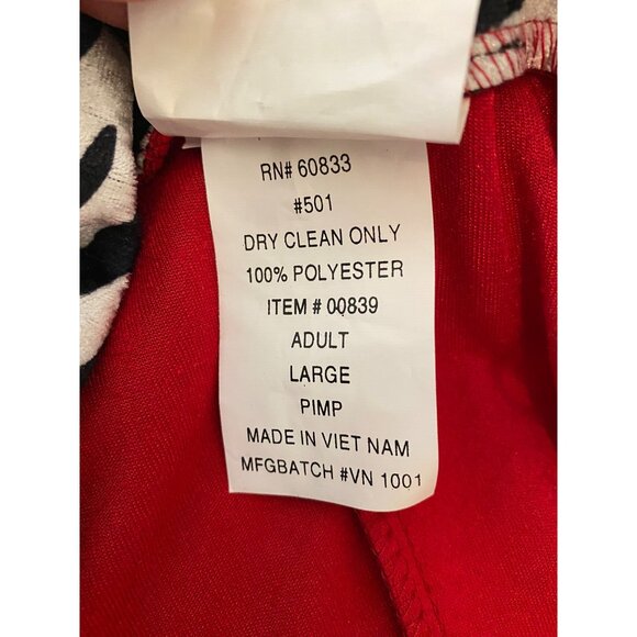 California Costumes Pimp Red Velvet Zebra Flared Pants Adult Large - Picture 9 of 16